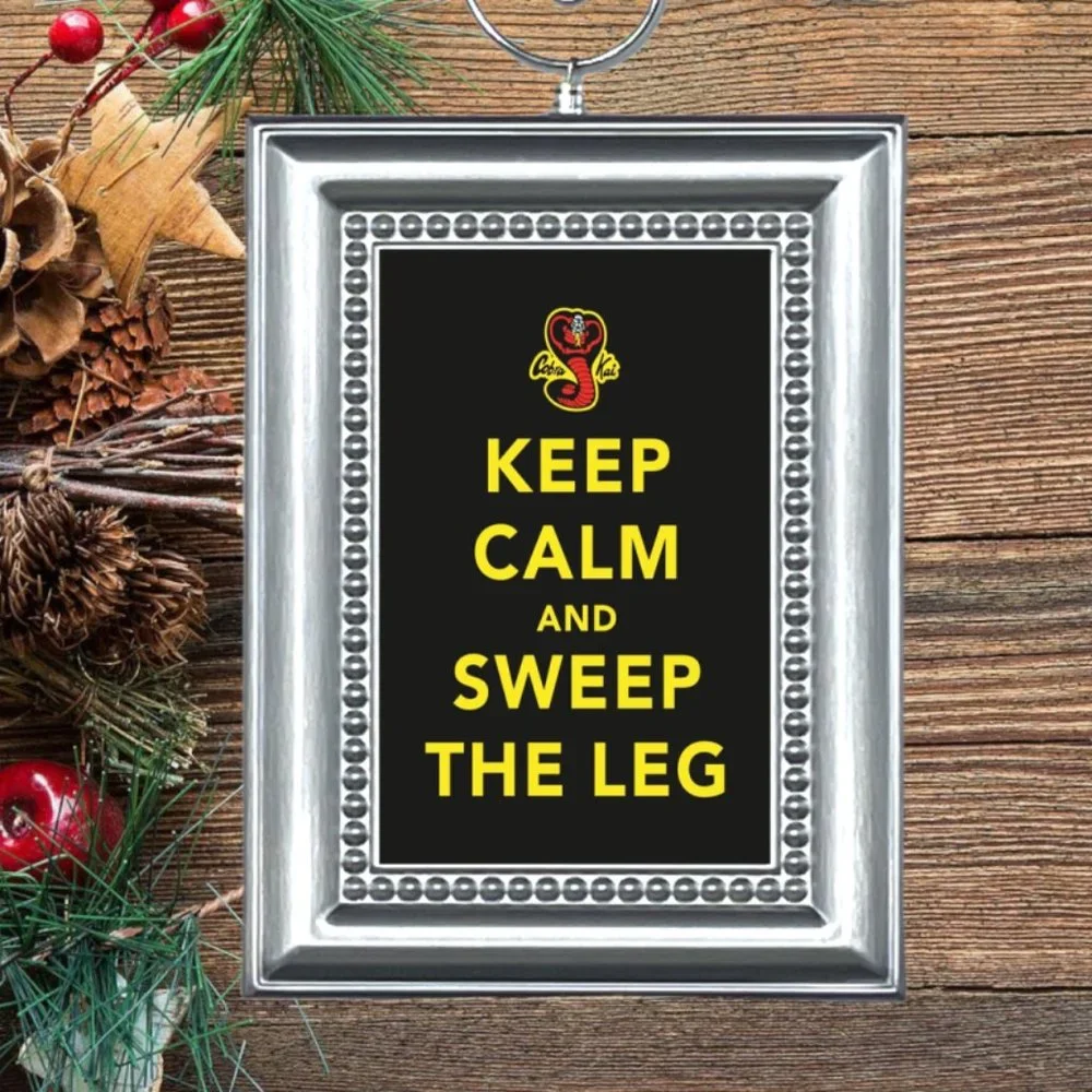 The Karate Kid Cobra Kai Keep Calm And Sweep The Leg Christmas Tree Ornament